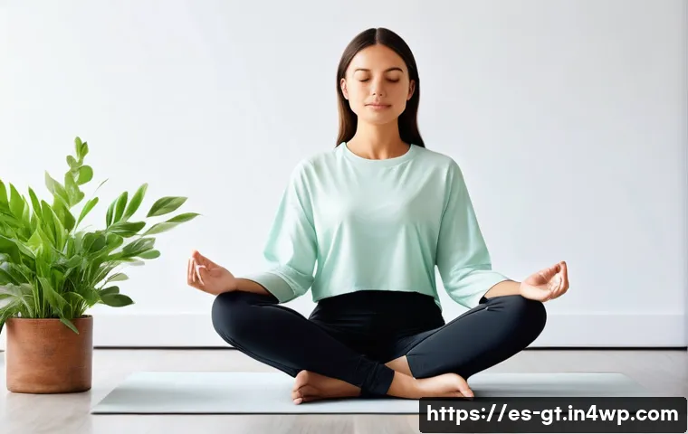 명상 앱의 효과적인 활용법 - **Prompt 1: Finding Your Digital Peace Companion**
"A serene, diverse adult, perhaps a woman in ...